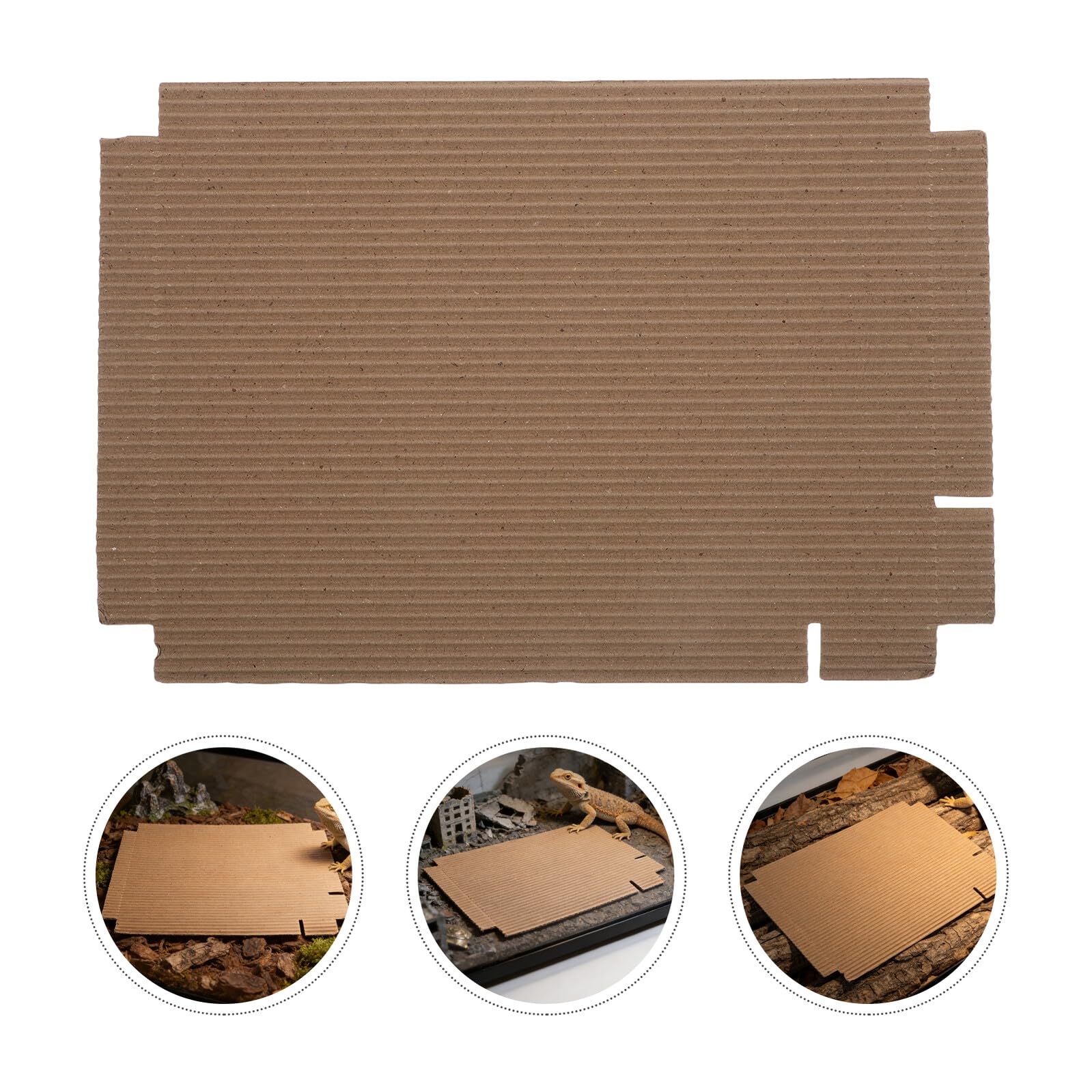 ifundom Rivestimento Ondulato per Terrario Rettili 12,2x8,3 Pollici, Tappetino Assorbente per Lettiera e Substrato, Carta Fondo Gabbia Resistente per Gechi, Serpenti e Tartarughe