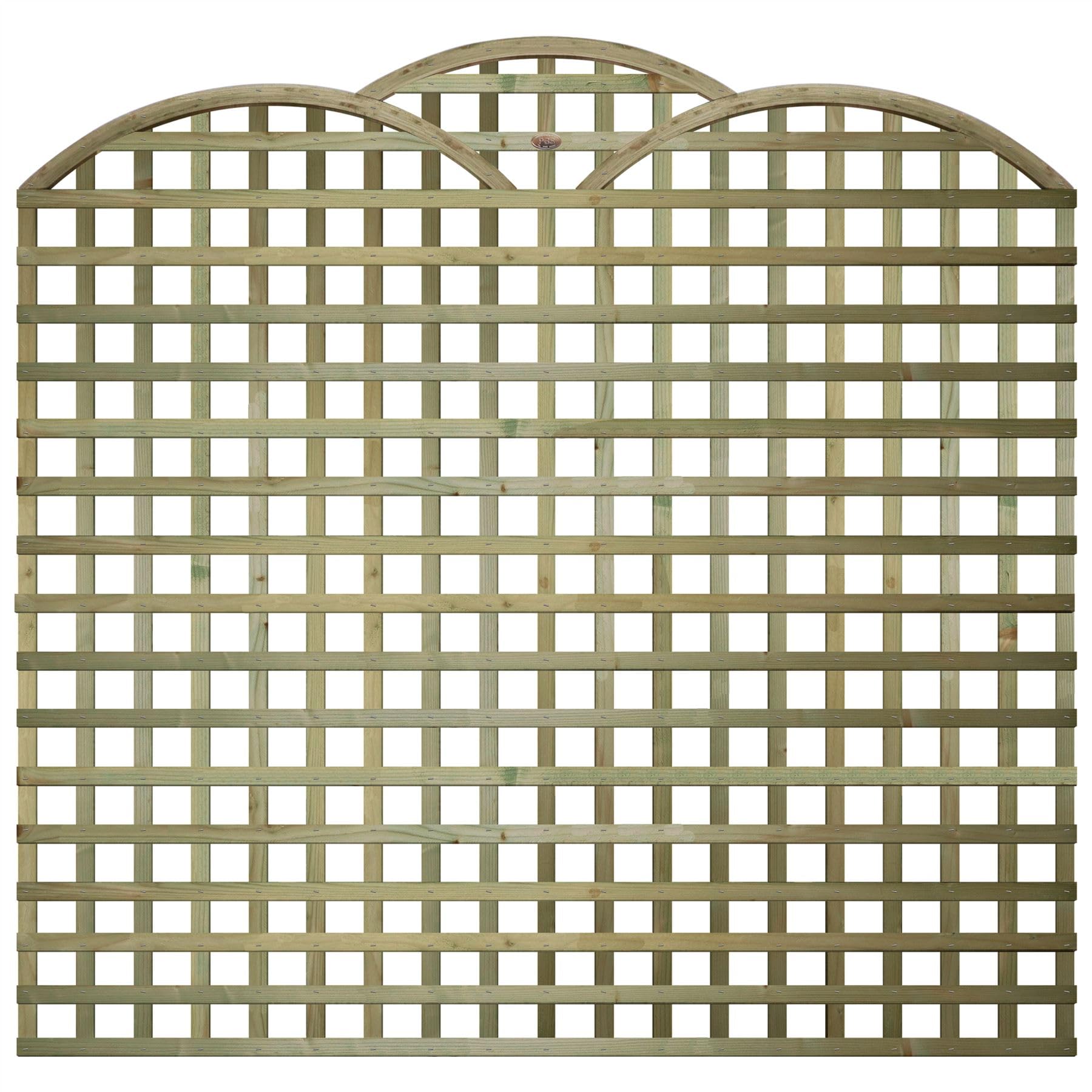 Privacy Arched Triple Dome Top, 6ft x 5ft Wooden Garden Fence Trellis Panel | Decorative Fencing for Screening Divider, Pergola, & Boundary Wall Lattice (Wide: 182cm x High: 150cm) โ image 1