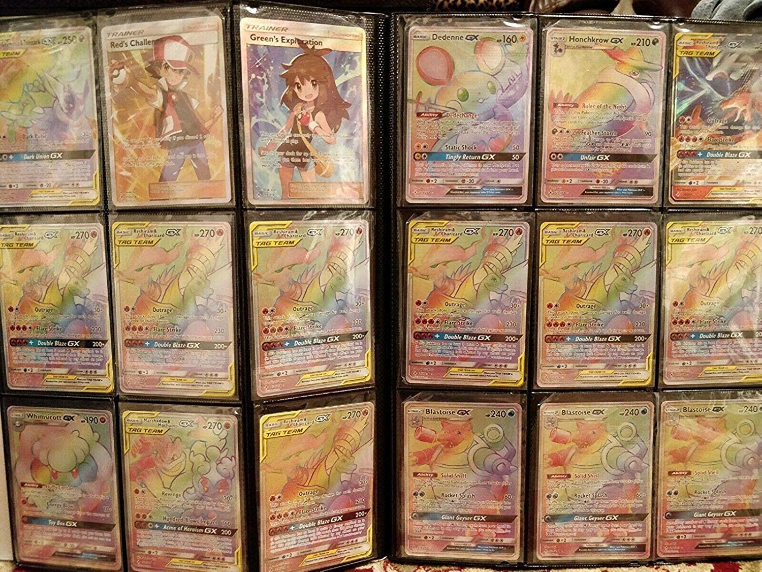 200+ Official Pokemon Cards Binder Collection Booster Box with 15 Foils in Any Combination and at Least 1 Rarity, GX, EX, FA, Tag Team, Or Secret Rare, with Cards Like Charizard and Detective Pikachu