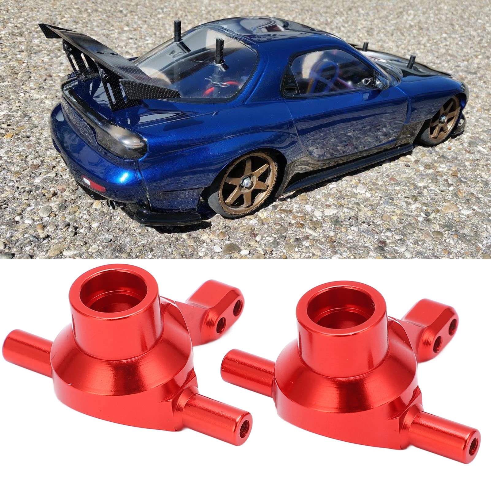 Tamiya TT-02 Upgrade Parts - Aluminum Rear Knuckle Arm (1 Pair, Red) - Weather Resistant RC Car Part - View #7