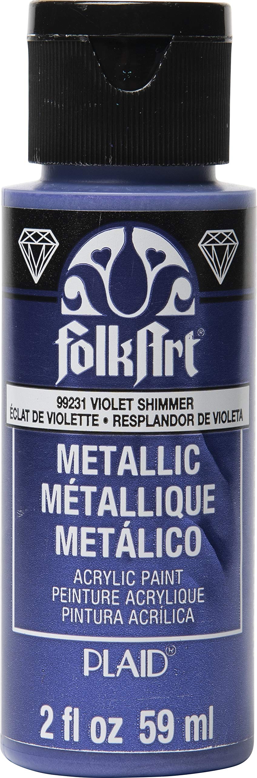FolkArt Metallic Paint, 2 Fl Oz (Pack of 1), Violet Shimmer