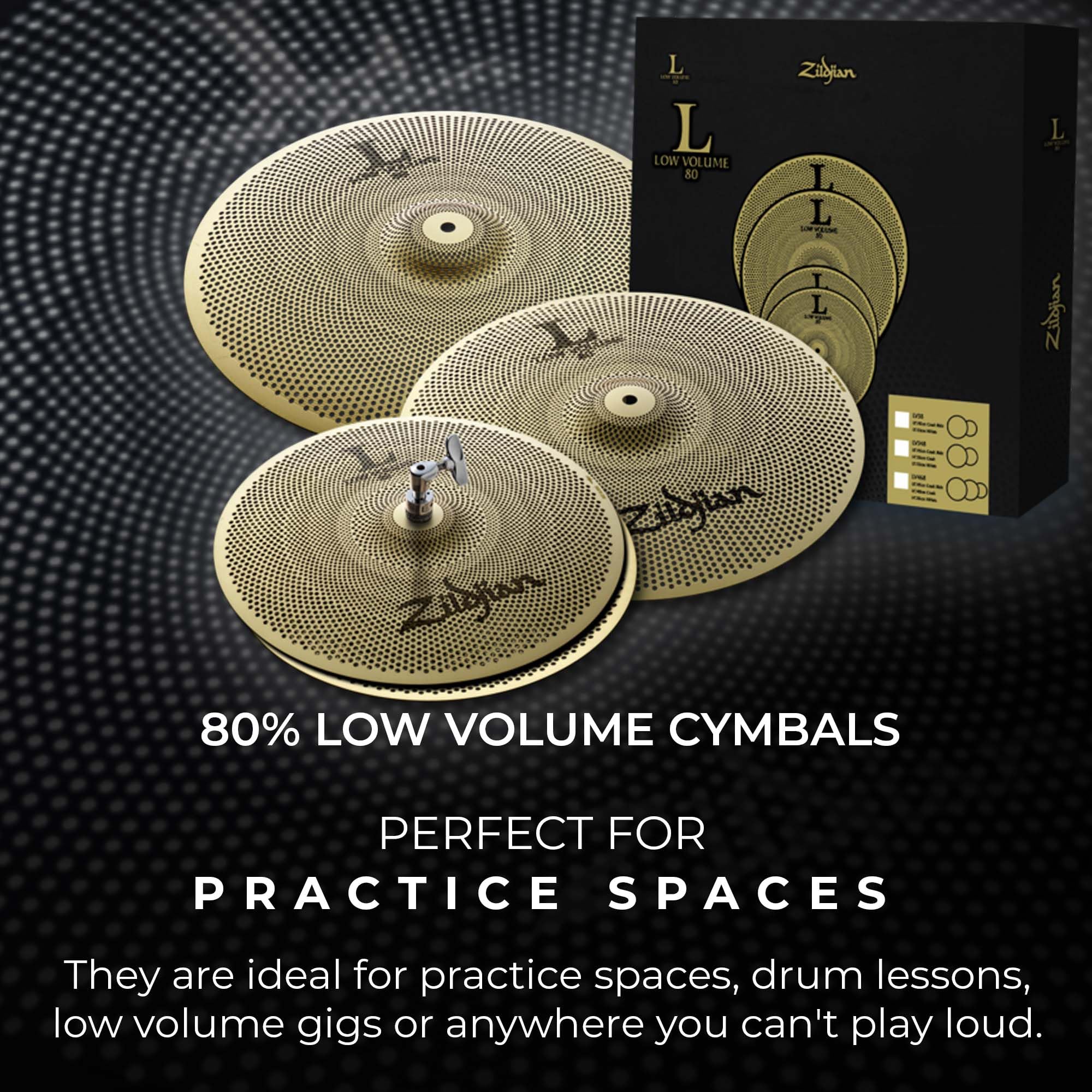 Amazon.com: Zildjian LV468 L80 Low Volume Cymbal Pack Bundle