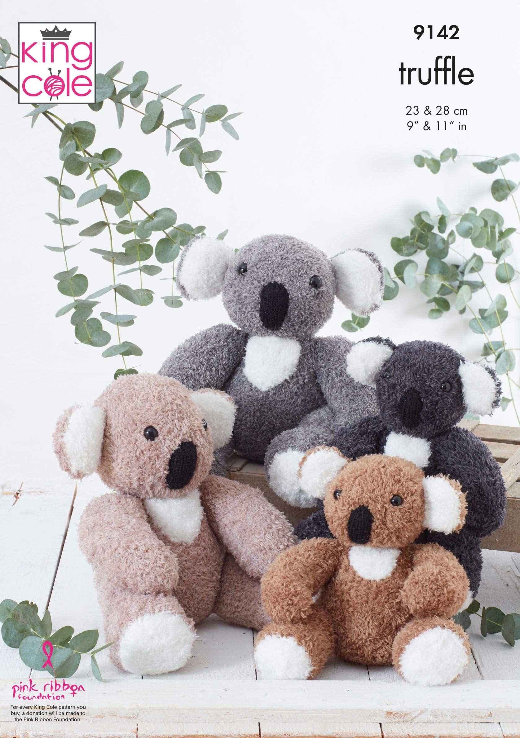 King Cole Knitting Pattern - 9142 - Koalas in Truffle DK