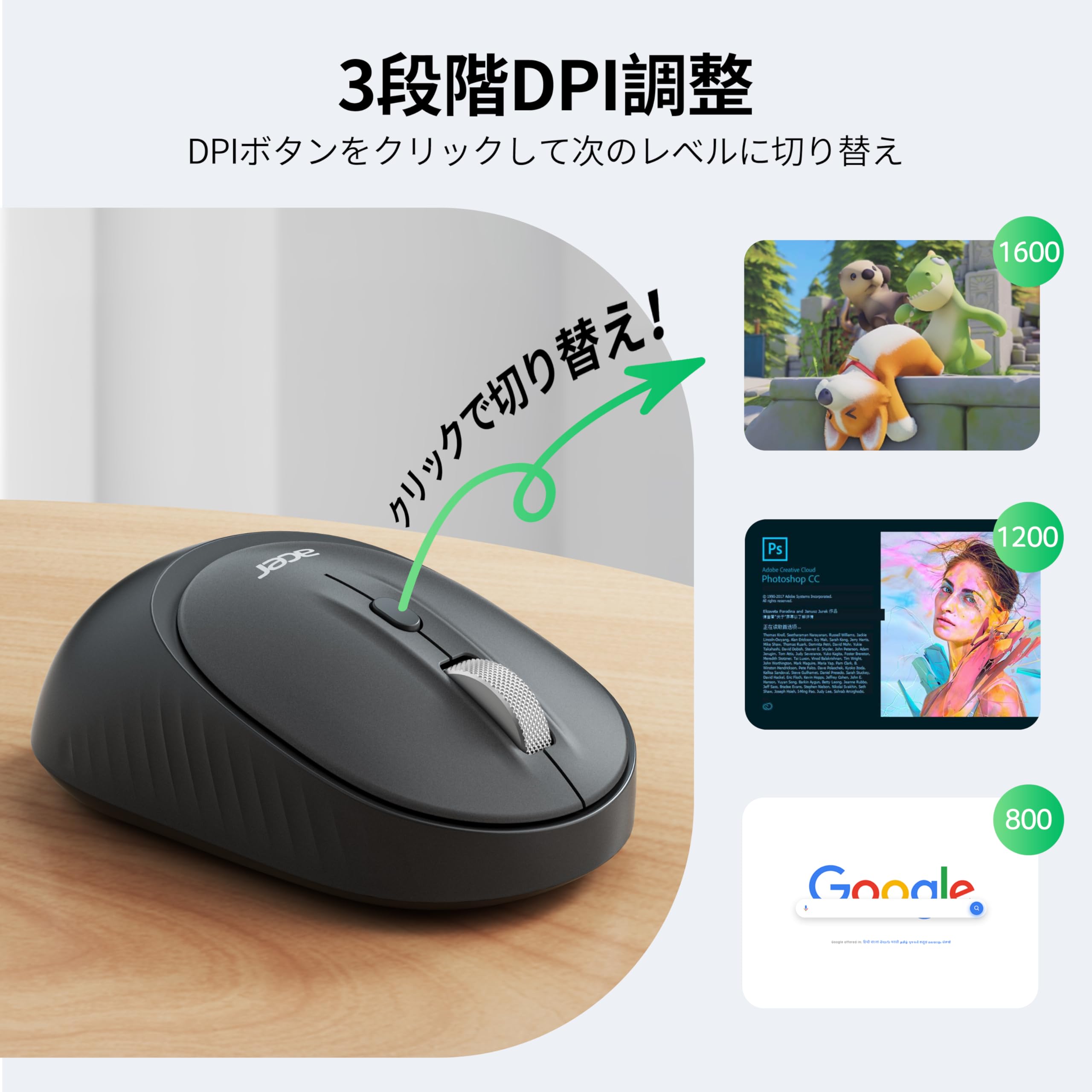 Amazon | Acer 無線マウス ワイヤレス マウス Bluetooth 5.2 + 2.4GHz Amazon | Acer 無線マウス ワイヤレス マウス Bluetooth 5.2 + 2.4GHz
