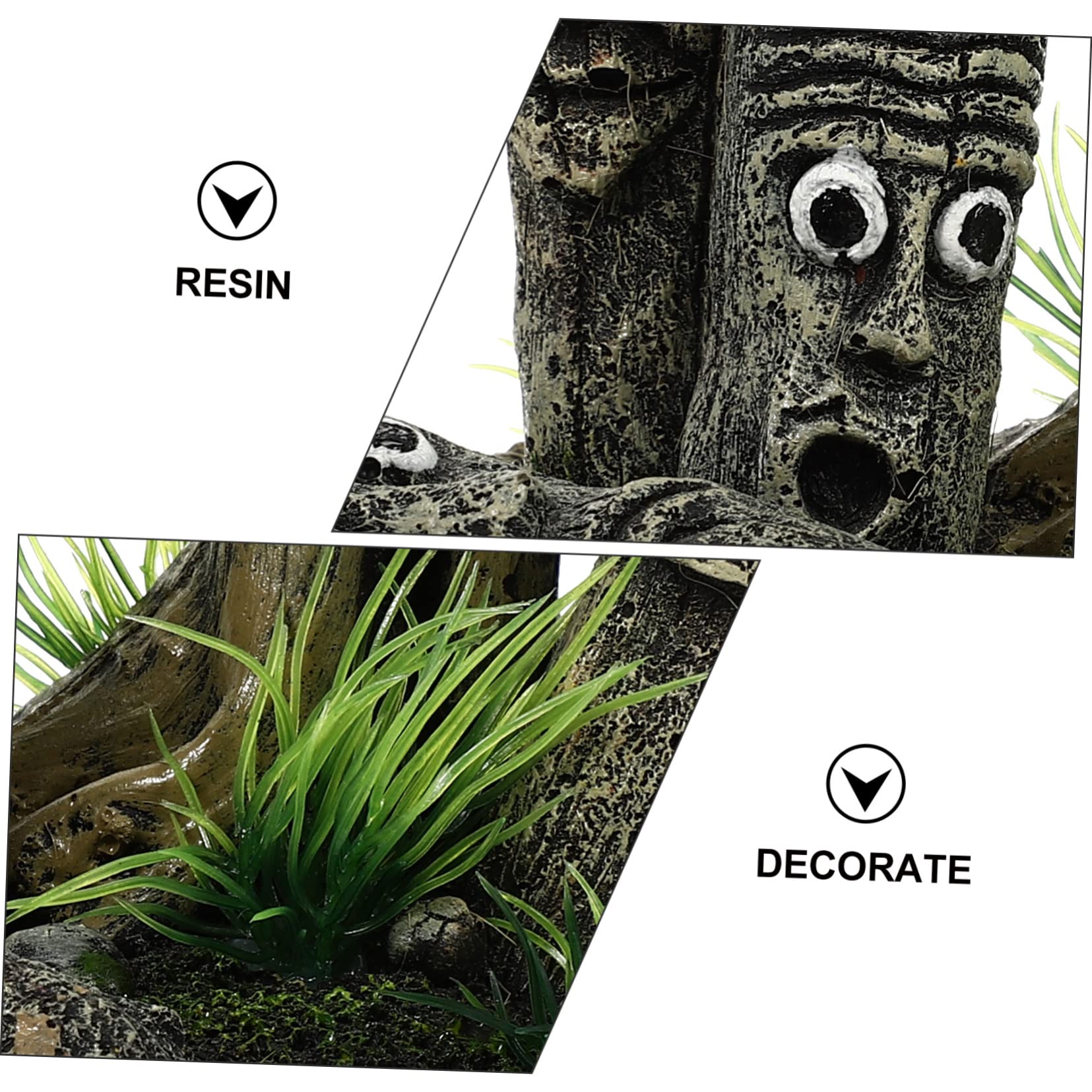 TOYANDONA 2 Piezas Pecera Paisajismo Decoración Cueva De Escondite del Acuario Decoración De Cuevas Artificiales Suministros Decorativos para Acuarios Pecera Falsa Resina