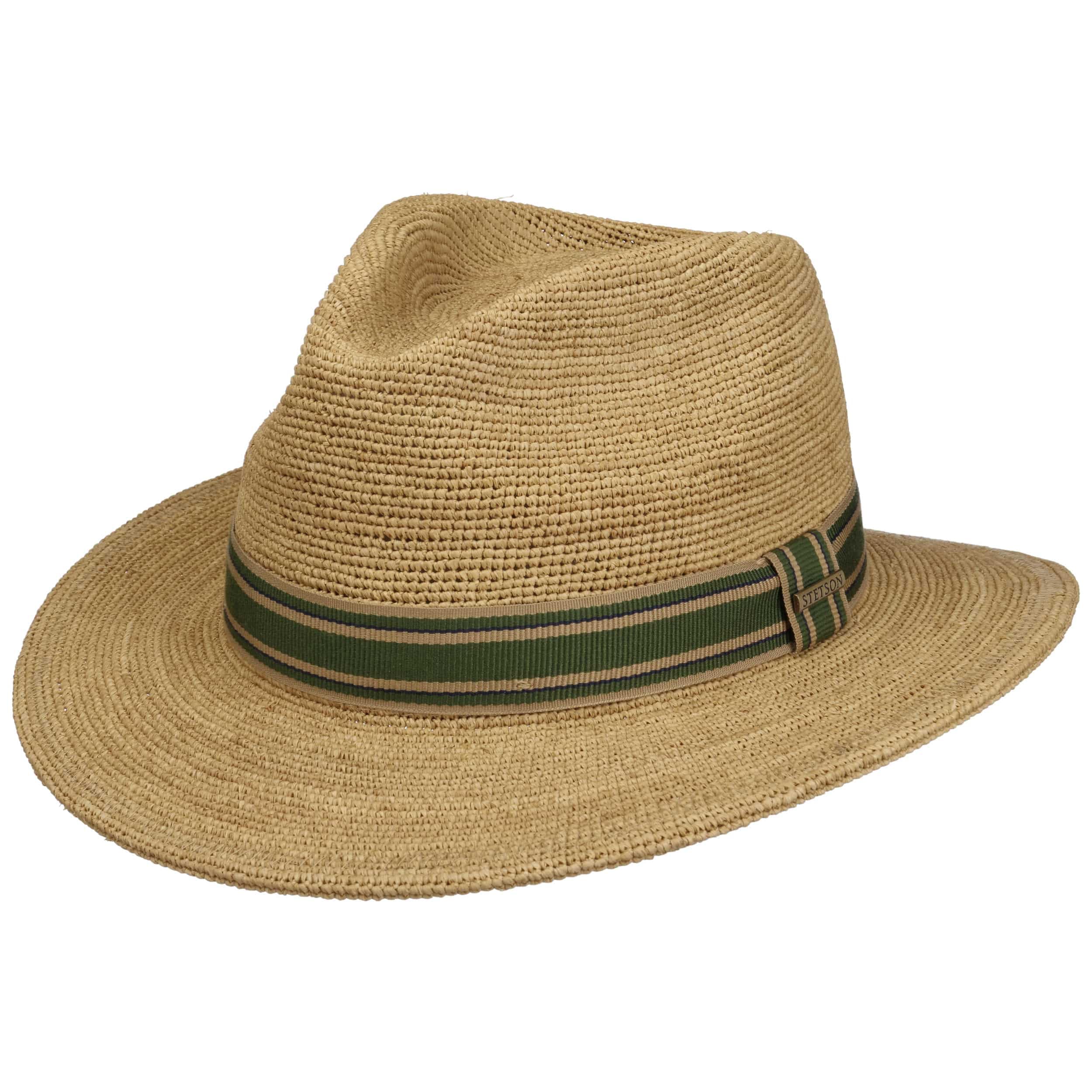 Stetson Benardsen Travellerhut Strohhut UV-Schutz 40 Ripsband Mehrfarbig Damen Herren Frühling Sommer
