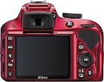 Nikon D3300 24.2 MP CMOS Digital SLR with AF-S DX NIKKOR 18-55mm f/3.5-5.6G VR II Zoom Lens (Red)
