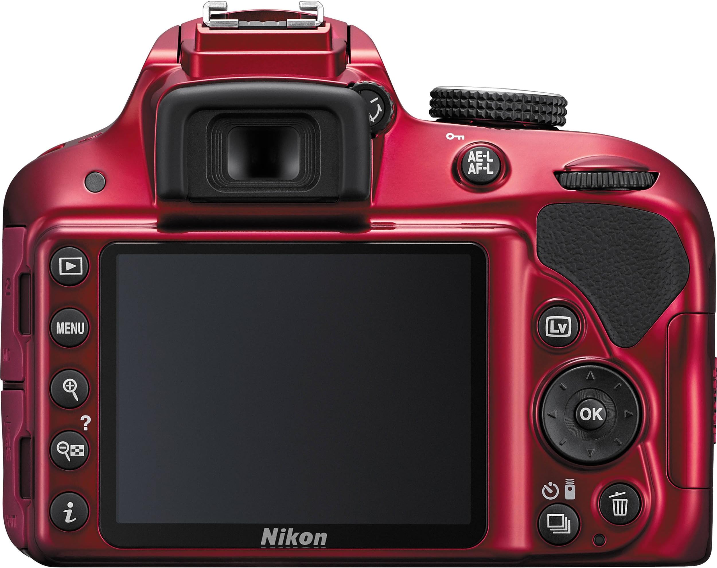 Nikon D3300 24.2 MP CMOS Digital SLR with Auto Focus-S DX NIKKOR 18-55mm f/3.5-5.6G VR II Zoom Lens (Red)