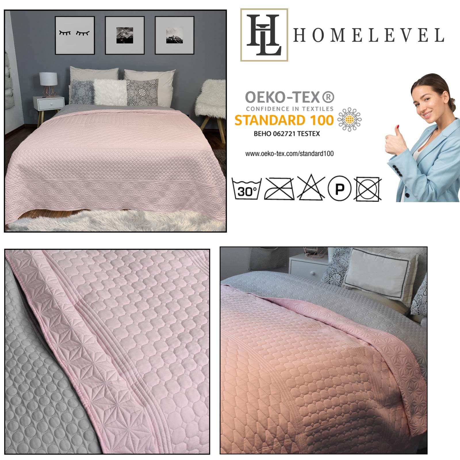 Homelevel Bedsprei/sofaplaid, dagdeken, plaid, XXL-deken, 220 x