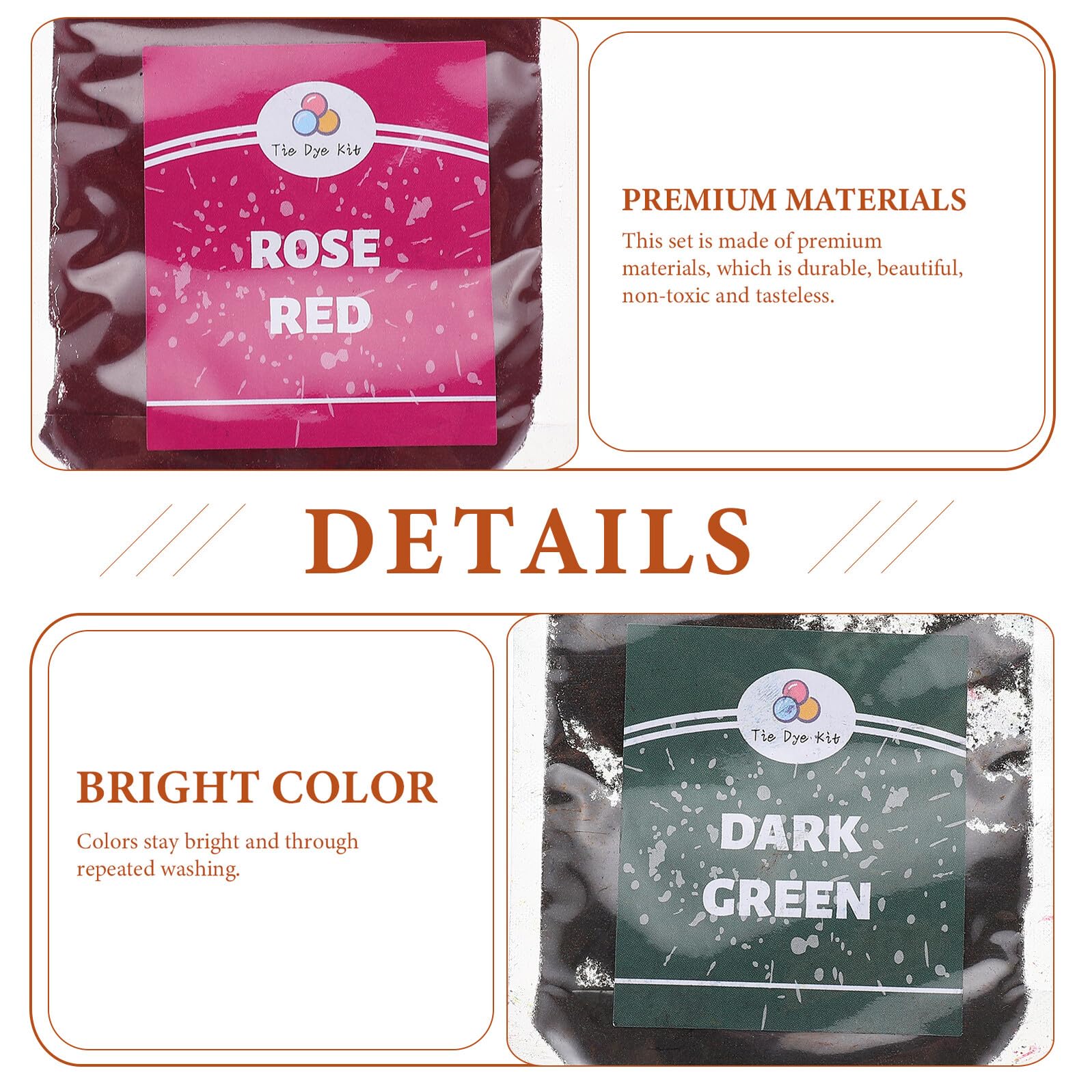 Kit de Teinture Textile Créative Tie-Dye, Poudre 24 Couleurs pour Vêtements