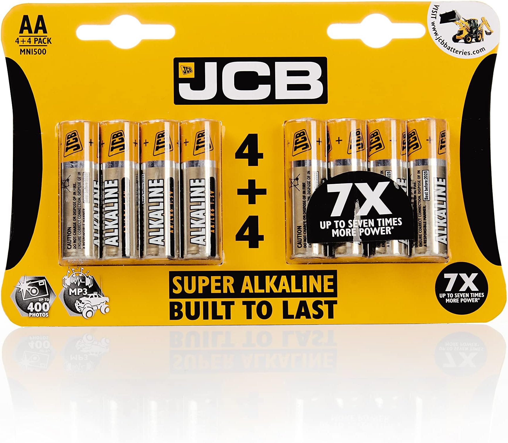 S6588 JCB AA Super Alkaline Batteries - Pack of 4+4