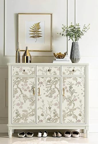 Miniatura 3 de Papel tapiz autoadhesivo de 16.14 x 197 pulgadas, papel tapiz floral amarillo extraíble, papel de contacto floral para pegar en las paredes,