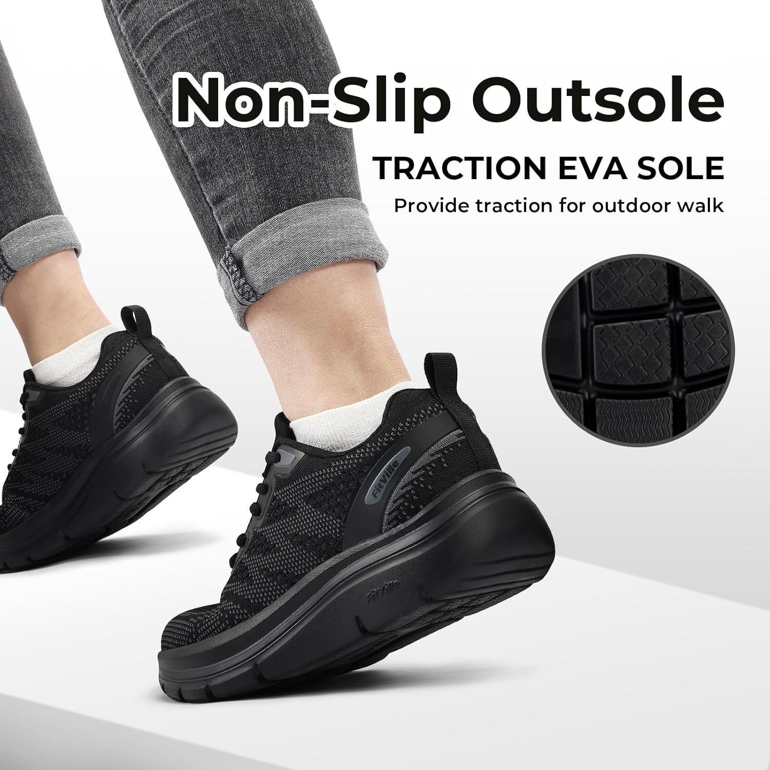 FitVille Womens Lightweight Trainers Wide Fit Running Shoes Comfortable Breathable Fashion Sneakers for Ladies Walking Jogging Gym 6