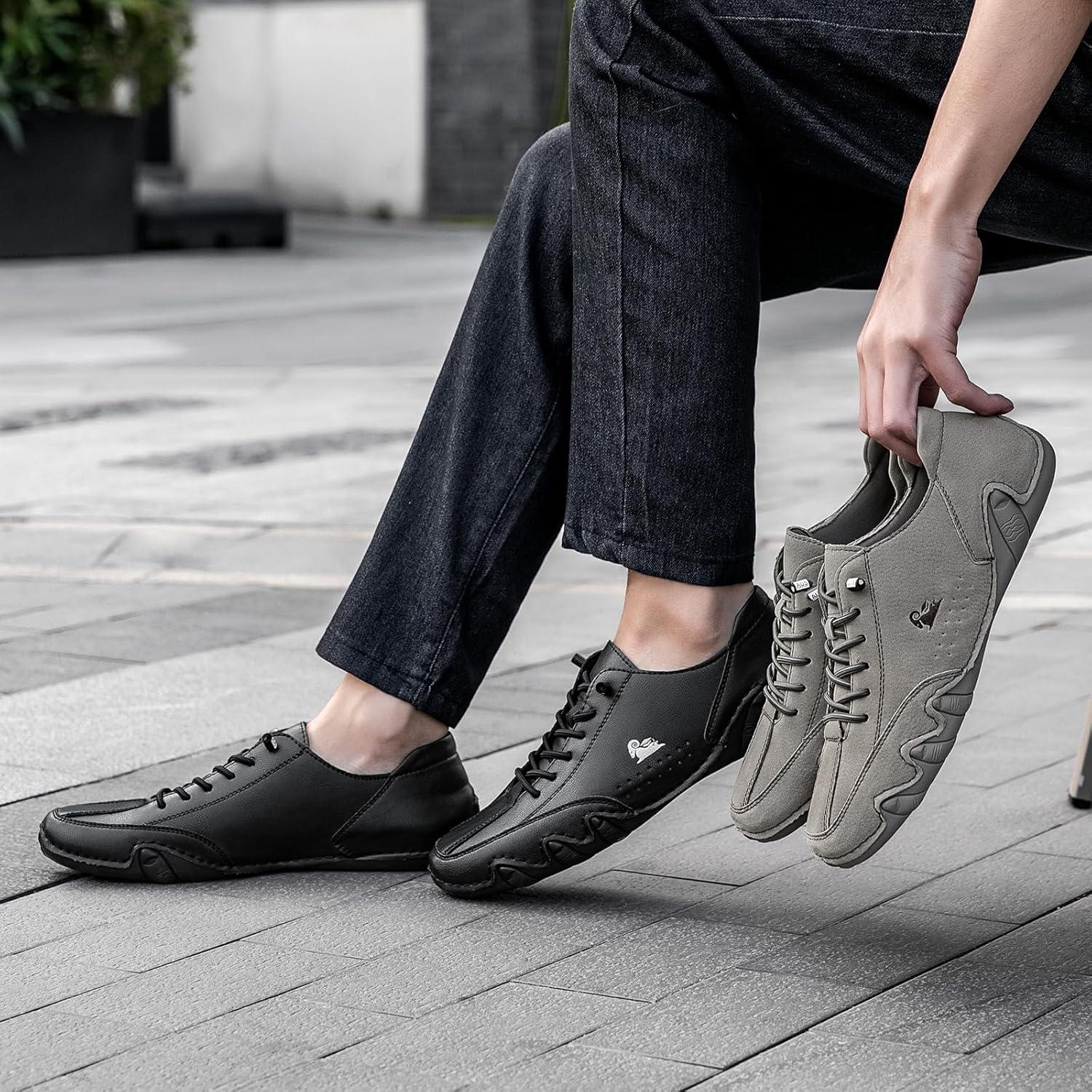 Driving Shoes for Men Casual Slip Ons Mens Fashion Shoes Comfort Handmade Chukka Dress Casual Shoes - Image 6