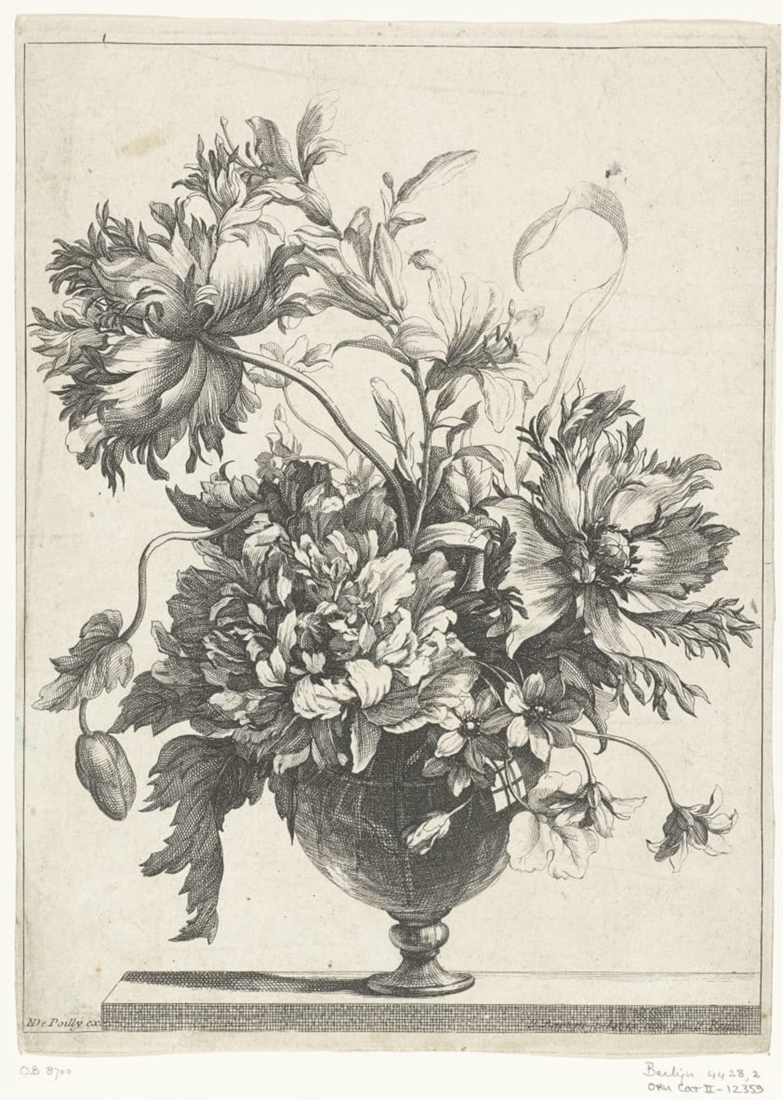 Artxlxxbn No Frame Famous Prints Artwork Pictures Poster Painting Art Glass Vase With Flowers By Jean Baptiste Monnoyer Artwork Landscape Pictures For Home Decor 60X90cm