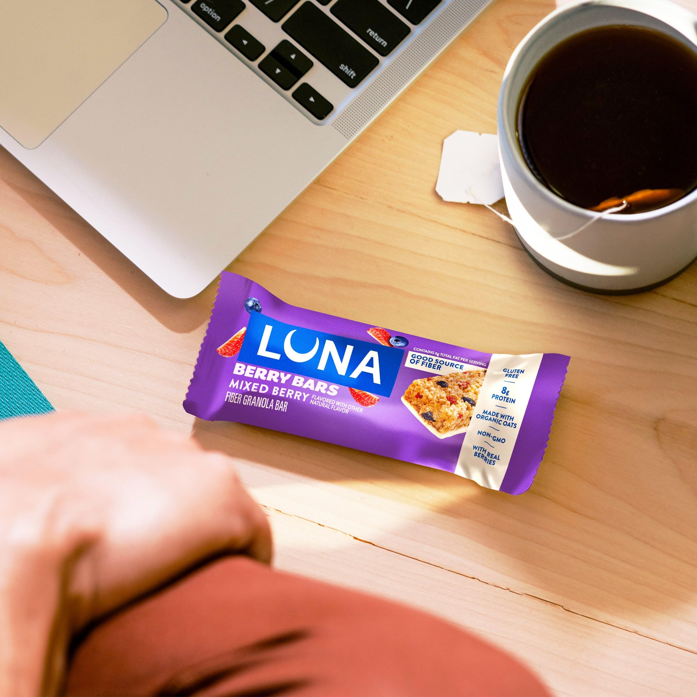 LUNA Berry Bars Mixed Berry, Fiber Granola Bars, Gluten Free, 6ct — Amazon image 8