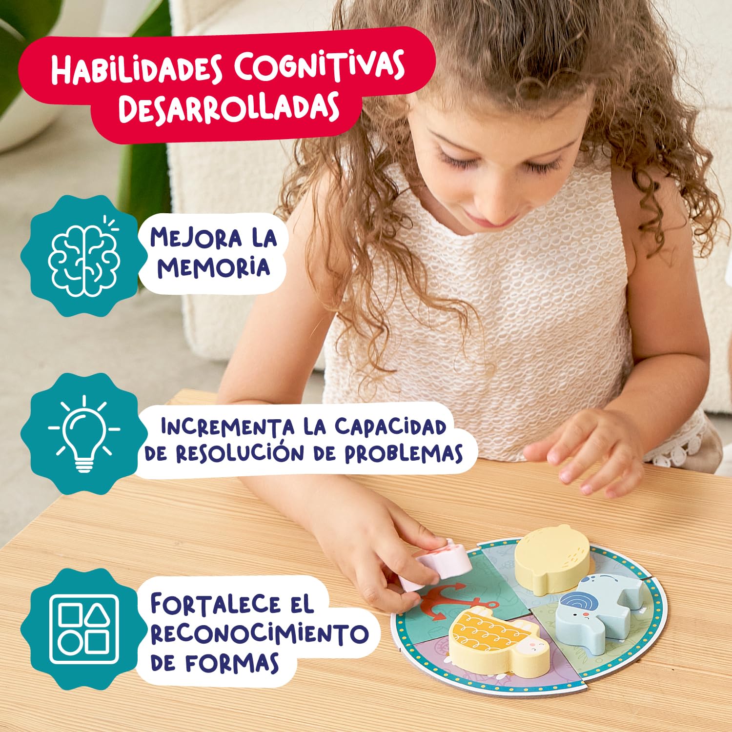 Nene Toys Juego Bingo Táctil - Juego Sensorial de Estimulación Táctil y Motricidad Fina para Niños 3+ Años - Juego de Mesa Familiar Niños Niñas 3 4 5 años - Juguete de Madera Toca y Encuentra