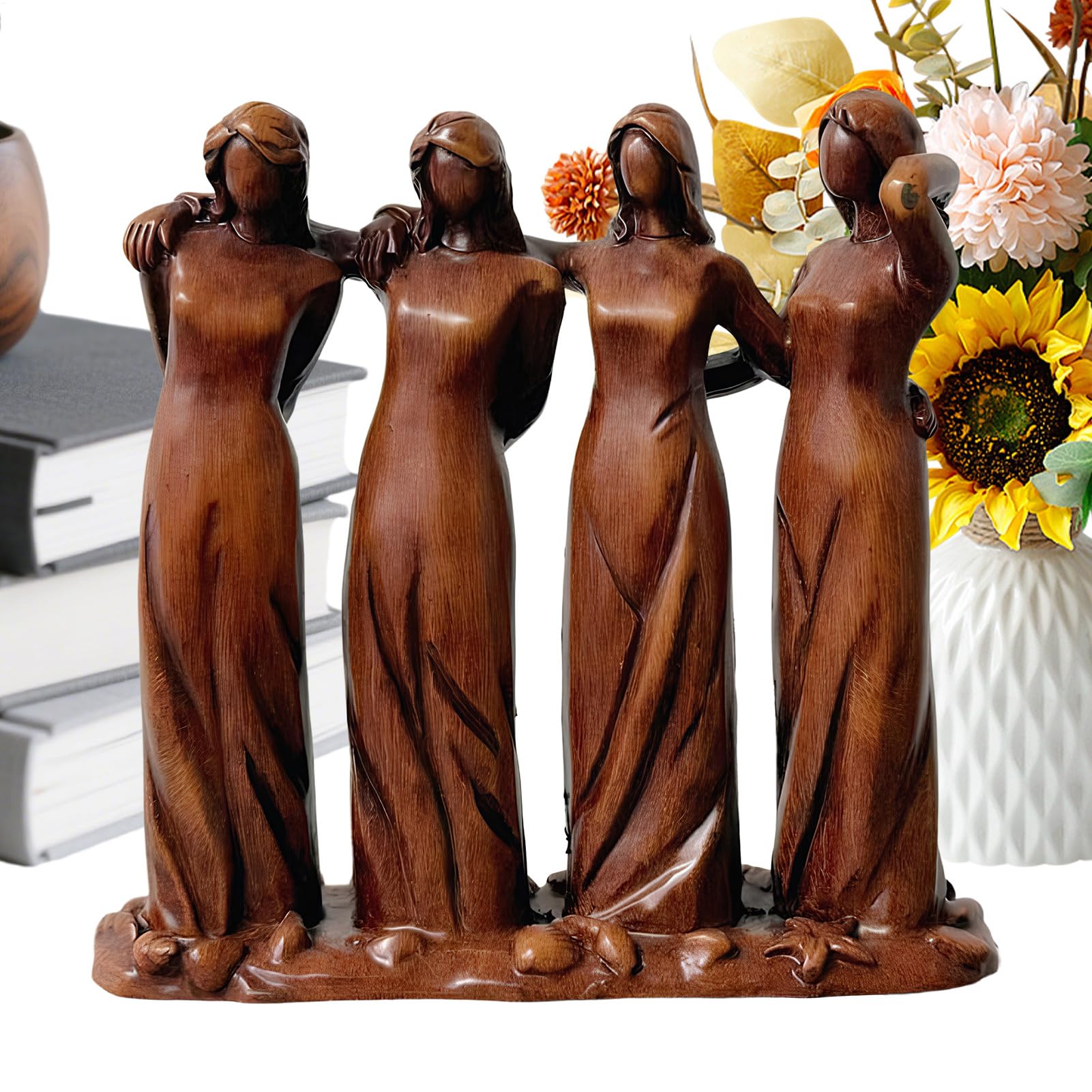 Sculpture d'amitié en résine pour soeurs et déco de table