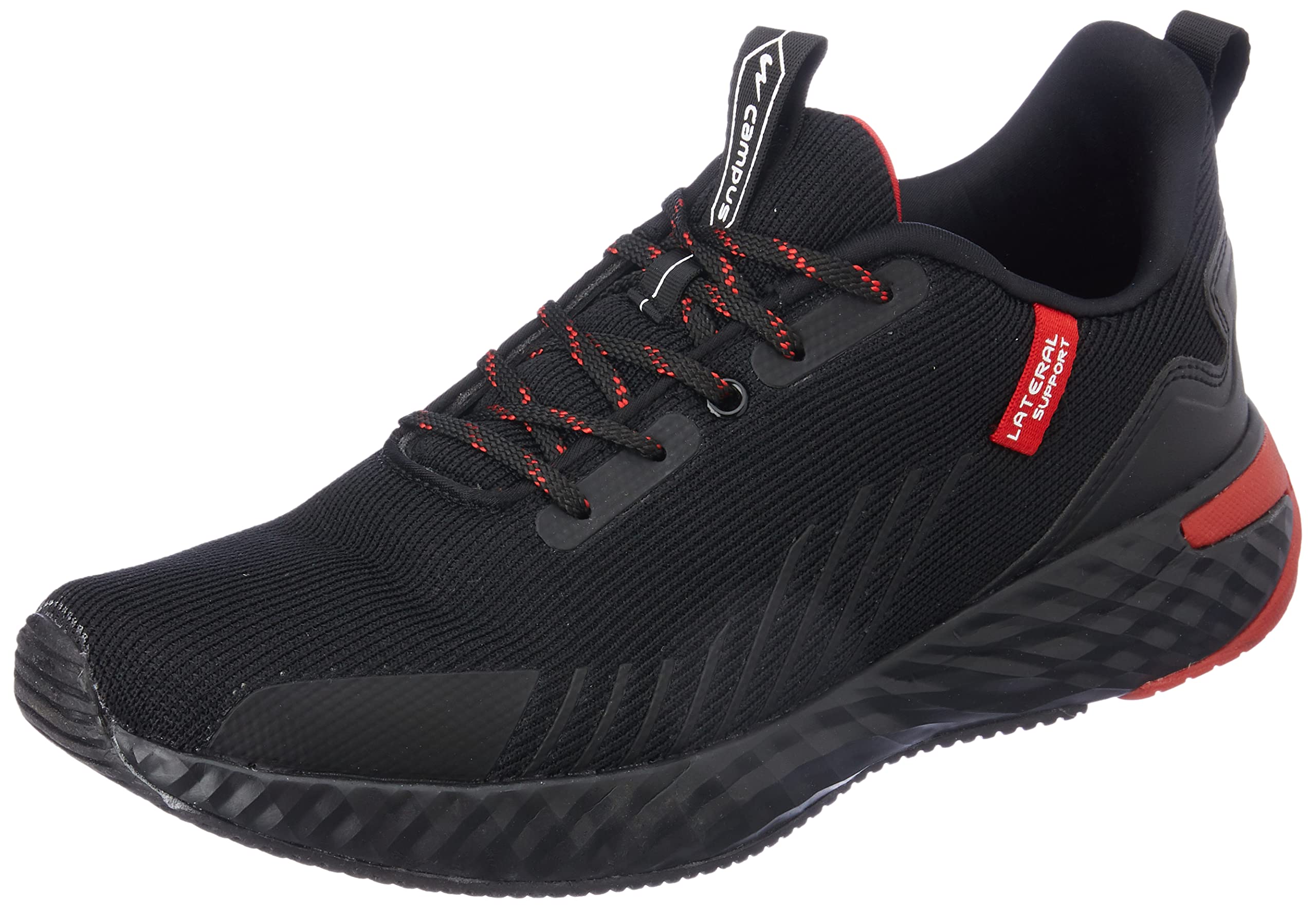 Campus Mens Simba Pro Black Sneaker-8 UK-image-11