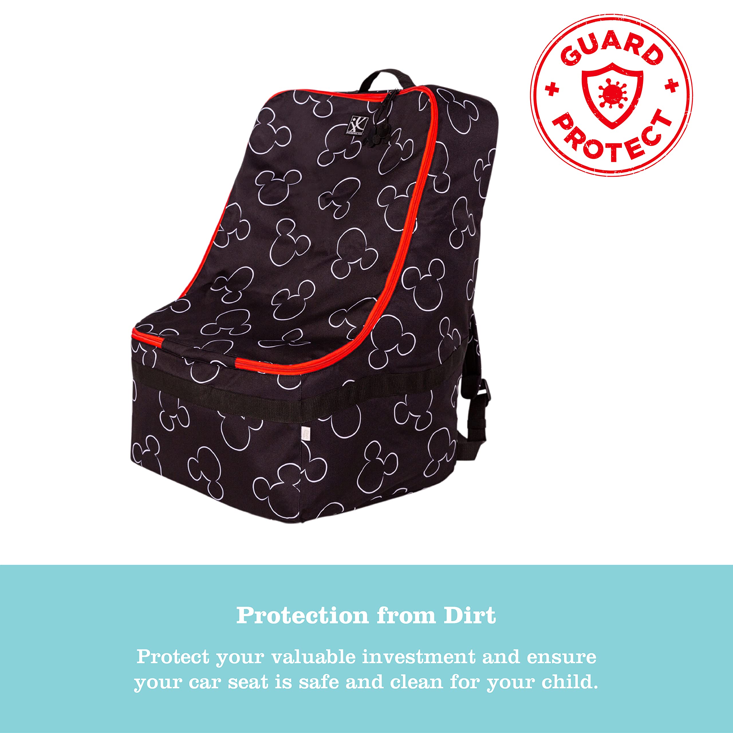 J.L. Childress Padded Backpack Car Seat Travel Bag - Deluxe, Black — Amazon image 27