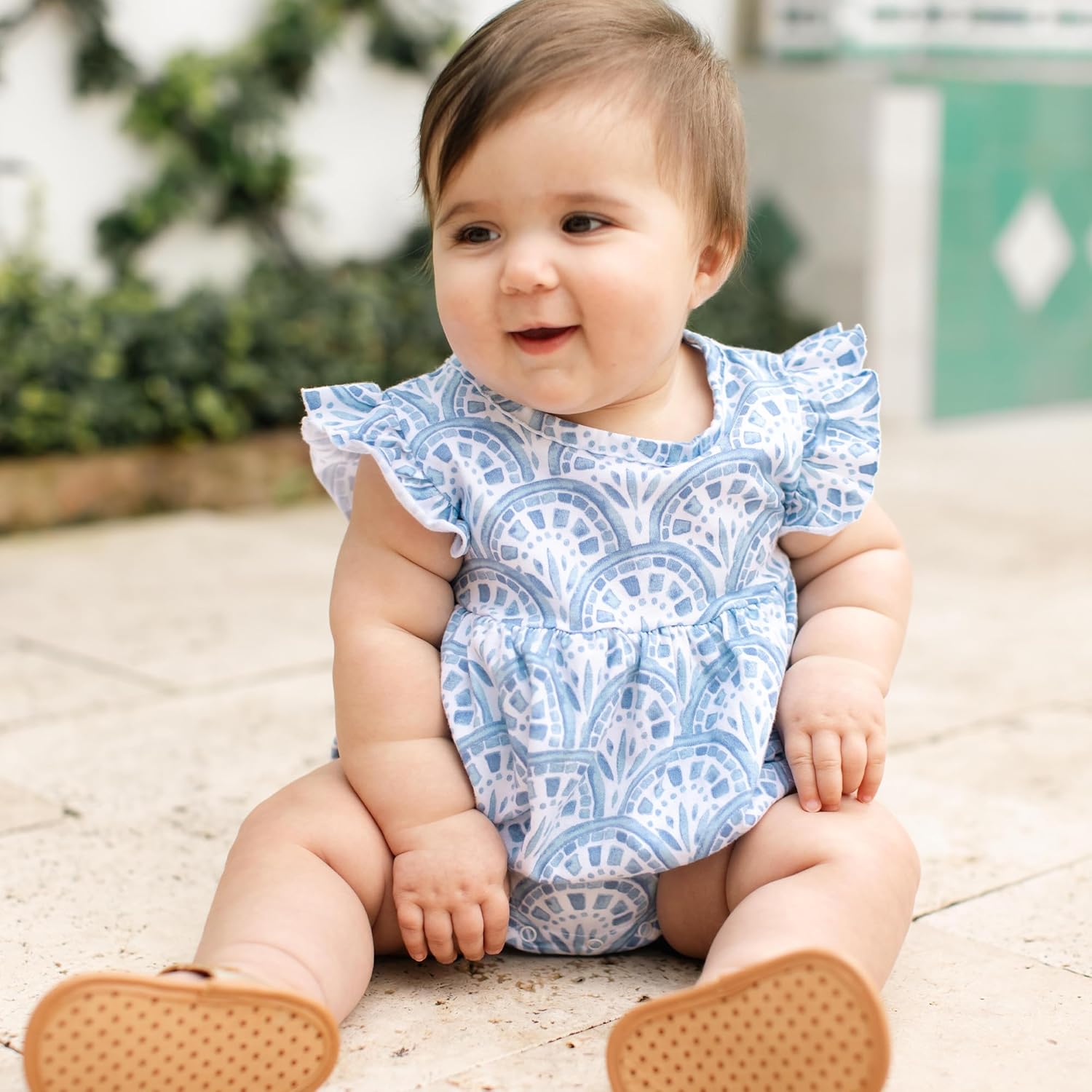 Romper, 100% Organic Cotton One-piece Bubble Shortall and Layette Set Girl Outfit, 2-Pack - Image 3