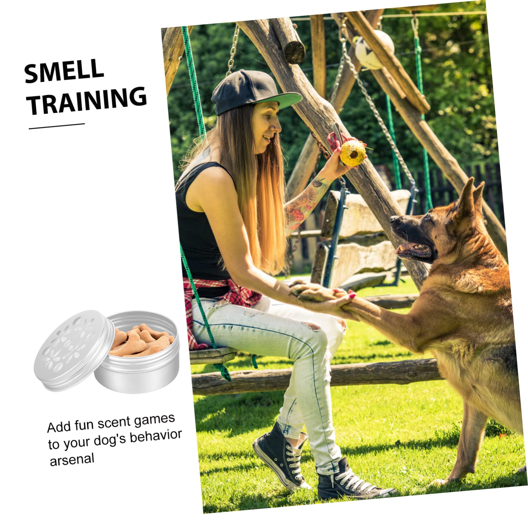 10 Latas de Aluminio Resistentes a Mordeduras y Abrasiones, Capacidad 80ml, Caja Portátil para Entrenamiento de Olfato de Perros para Adiestramiento Canino