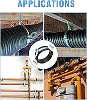 Vista 5 de 10 piezas de soporte de tubo de anillo dividido, resistente, ajustable, abrazadera de montaje en pared, soporte de tubería de montaje en techo