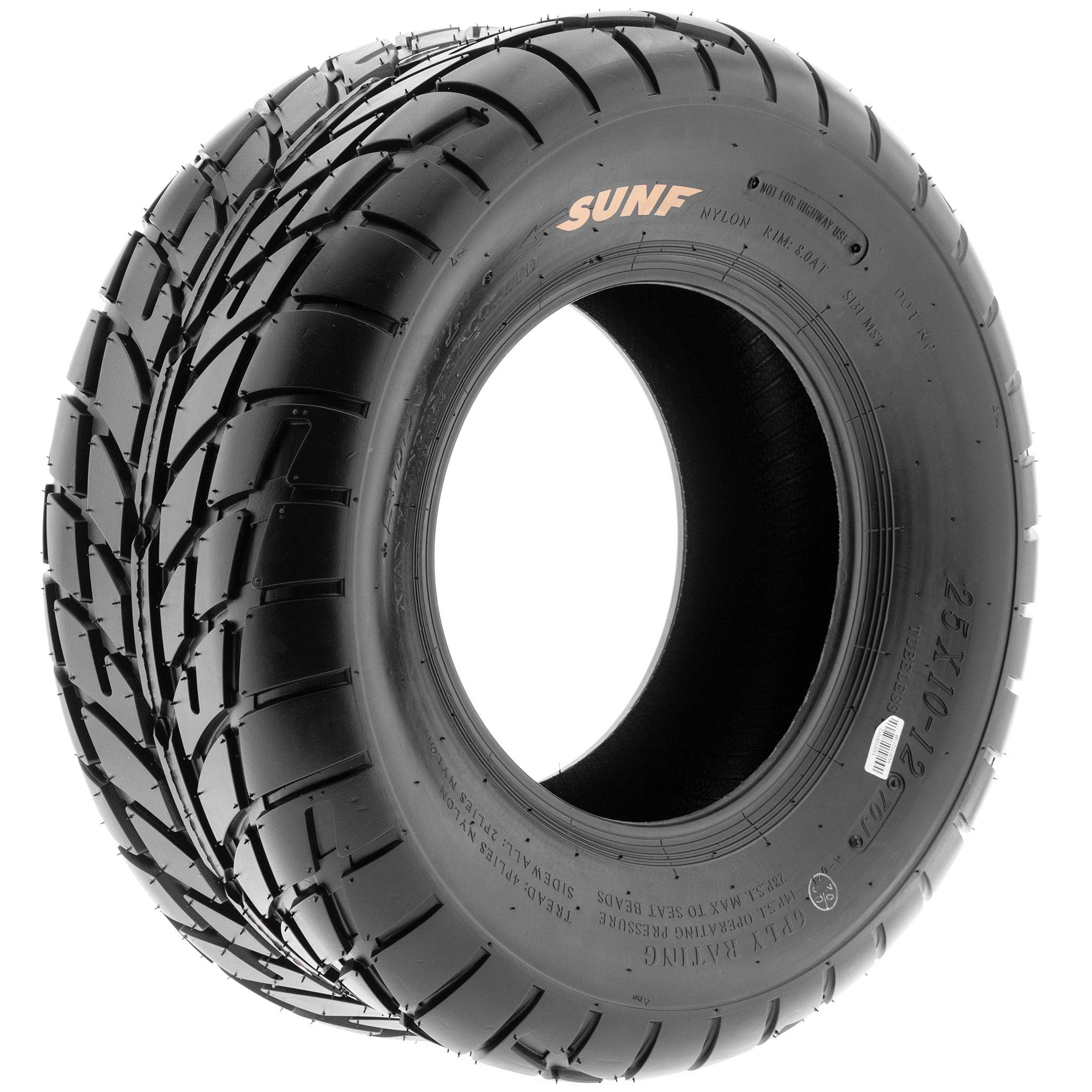 SUNF A021 25x8-12 25x10-12 ATV UTV Pneumatici sportivi chiodati omologazione stradale 6PR TL set 4 pezzi nero