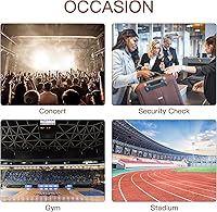 Vista 6 de Telena Bolsa bandolera transparente, cangurera transparente aprobada para estadios, bolsa cruzada para mujer, bolsa de pecho transparente resistente