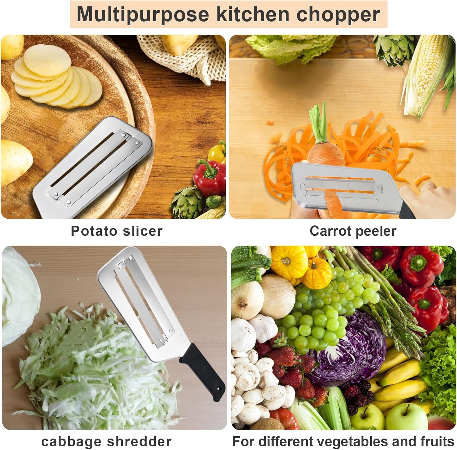 Cabbage Shredder for Coleslaw Sauerkraut cabbage slicer Cutter Chopper kitchen Knife Cabbage Peeler Lettuce Shredder lettuce Knife Cabbages Graters for Kitchen Fruit Vegetable Slicer Mandoline Slicers