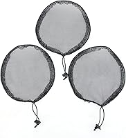 Vista 1 de BTWTRY 3 piezas de red de cola de caballo de tejido negro con cordón elástico base elástica para hacer pelucas de cola de caballo afro para mujeres