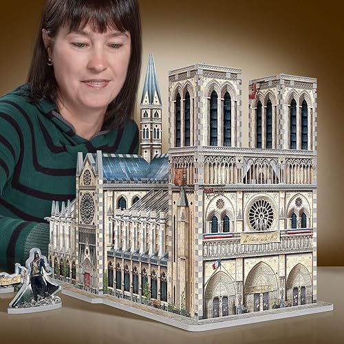 Miniatura 3 de Wrebbit3D Assassins Creed Unity - Rompecabezas 3D Notre-Dame - 860 piezas incluye referencias del videojuego de Ubisoft utilizando piezas únicas de