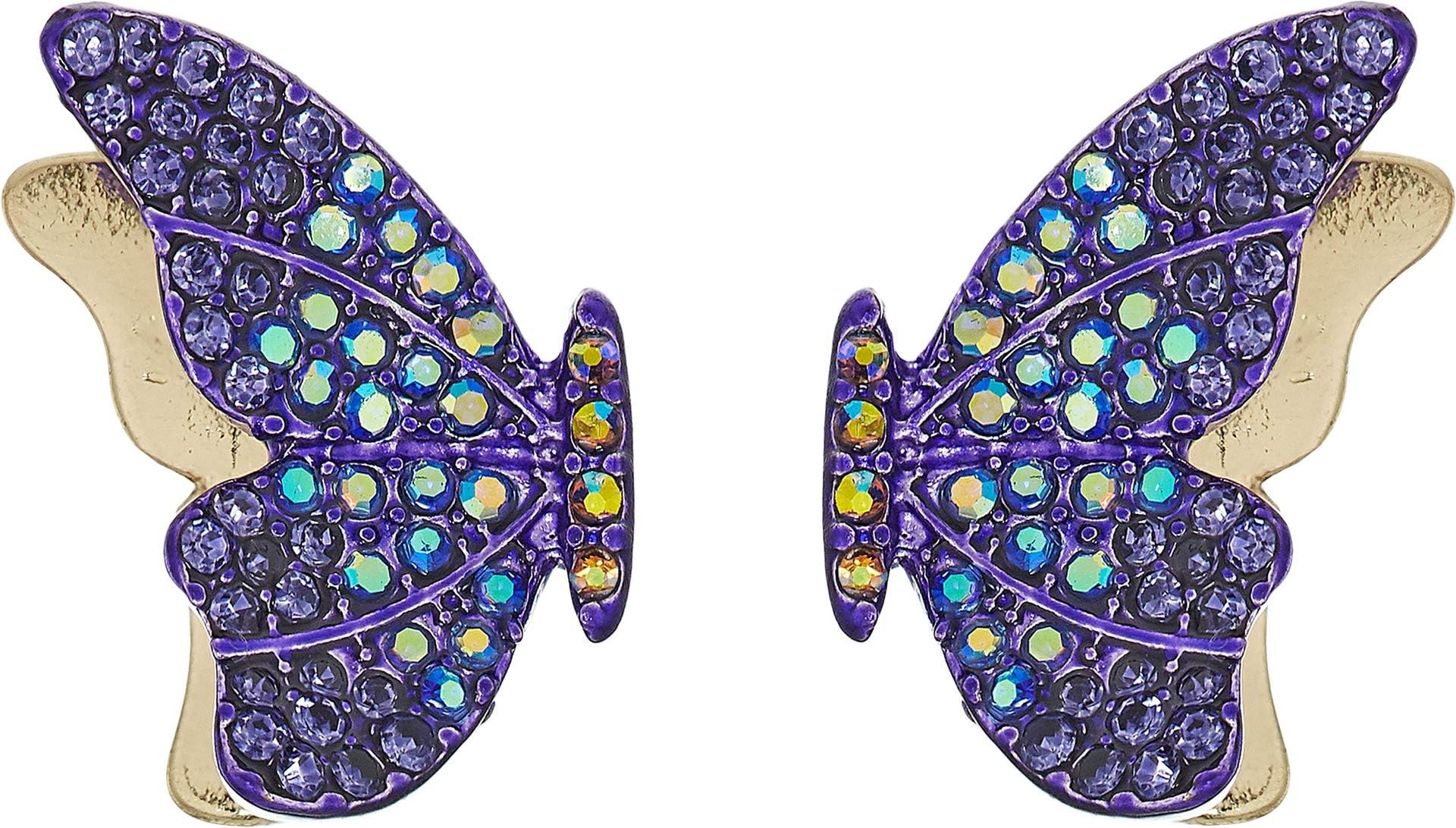 Pave Butterfly Stud Earrings