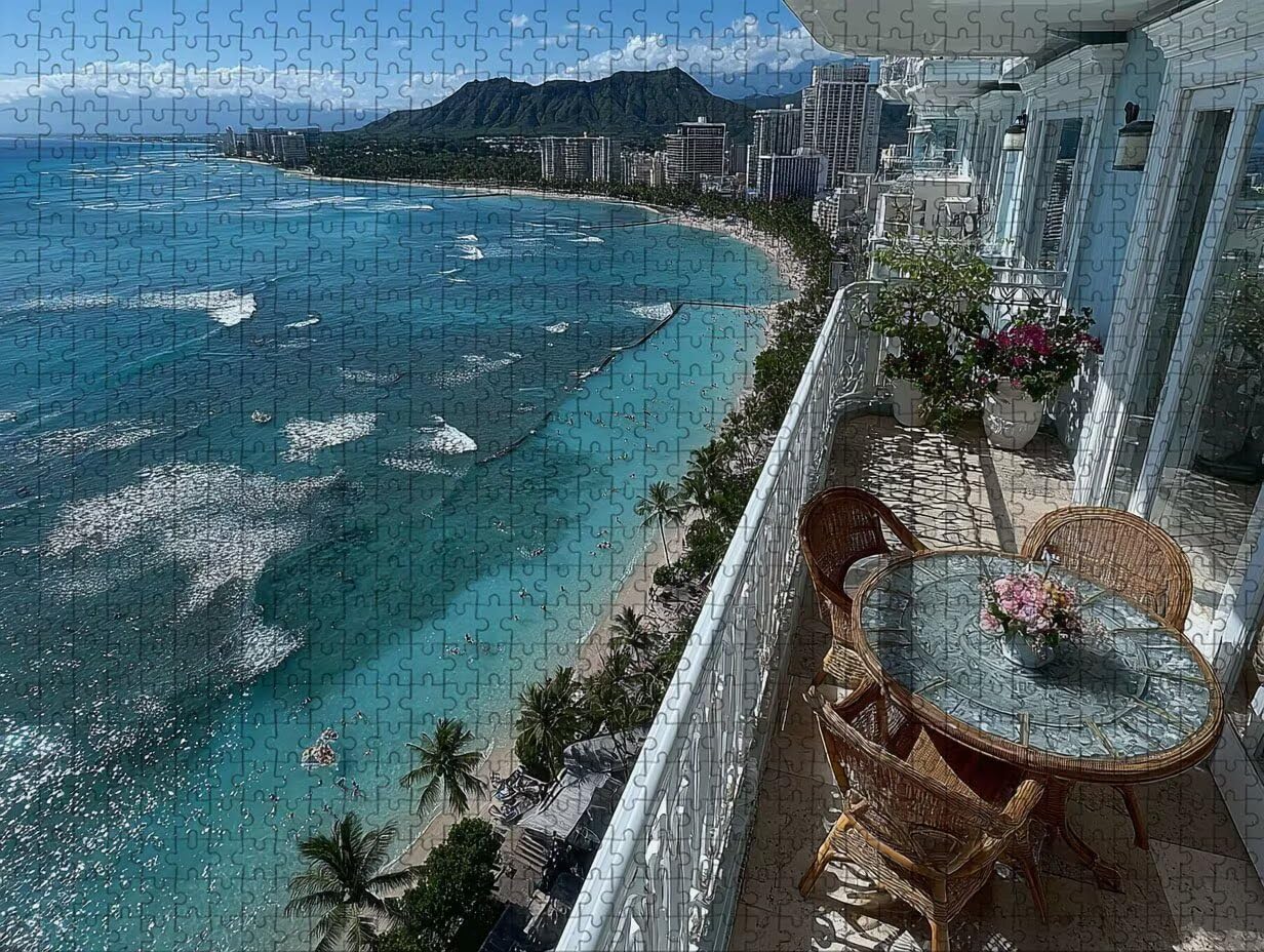 Vista Al Mar Puzzle Madera 5000 Piezas, Casa Puzzle Adultos con Caja 156x105cm, Rompecabezas Desafiante, para Hombres Mujeres Adolescente, Juegos de Rompecabezas Creativos, Decoracion Hogar, 6-8589