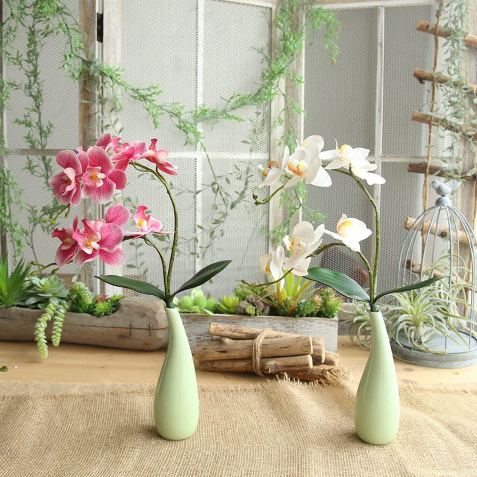 Amazon｜胡蝶蘭 1本 シンプル モダン 造花 枯れない花 花束 ブーケ 