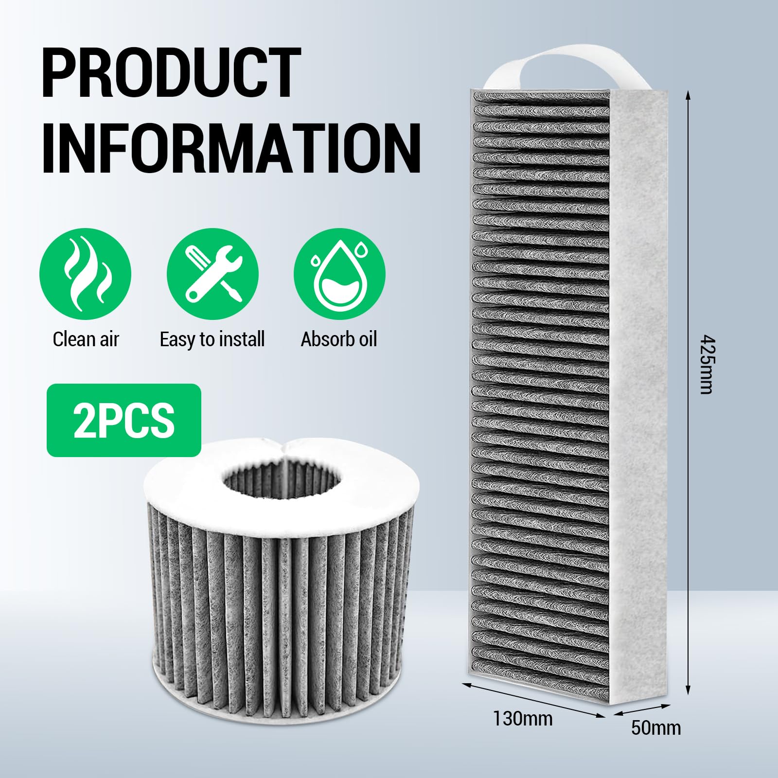 2x Aktivkohlefilter Für Bora Dunstabzugshauben - Ersatzfilter Für Pure/X Pure/S Pure Modelle