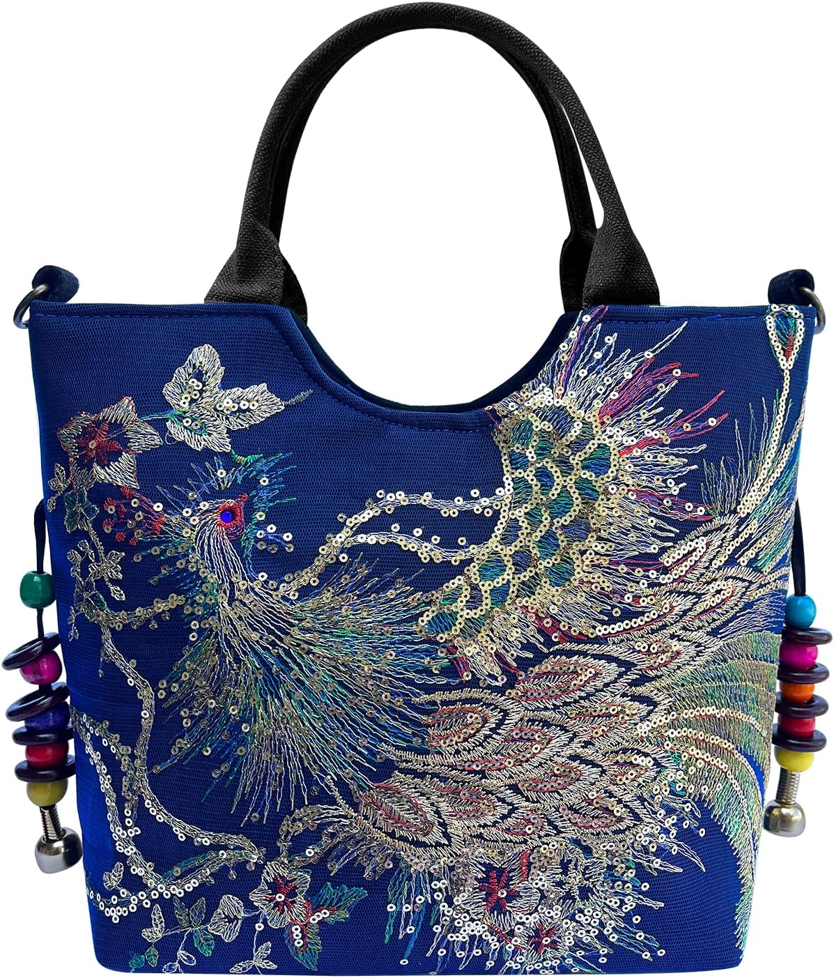 Femmes dames mode toile broderie style ethnique paon Martinique Ubuy