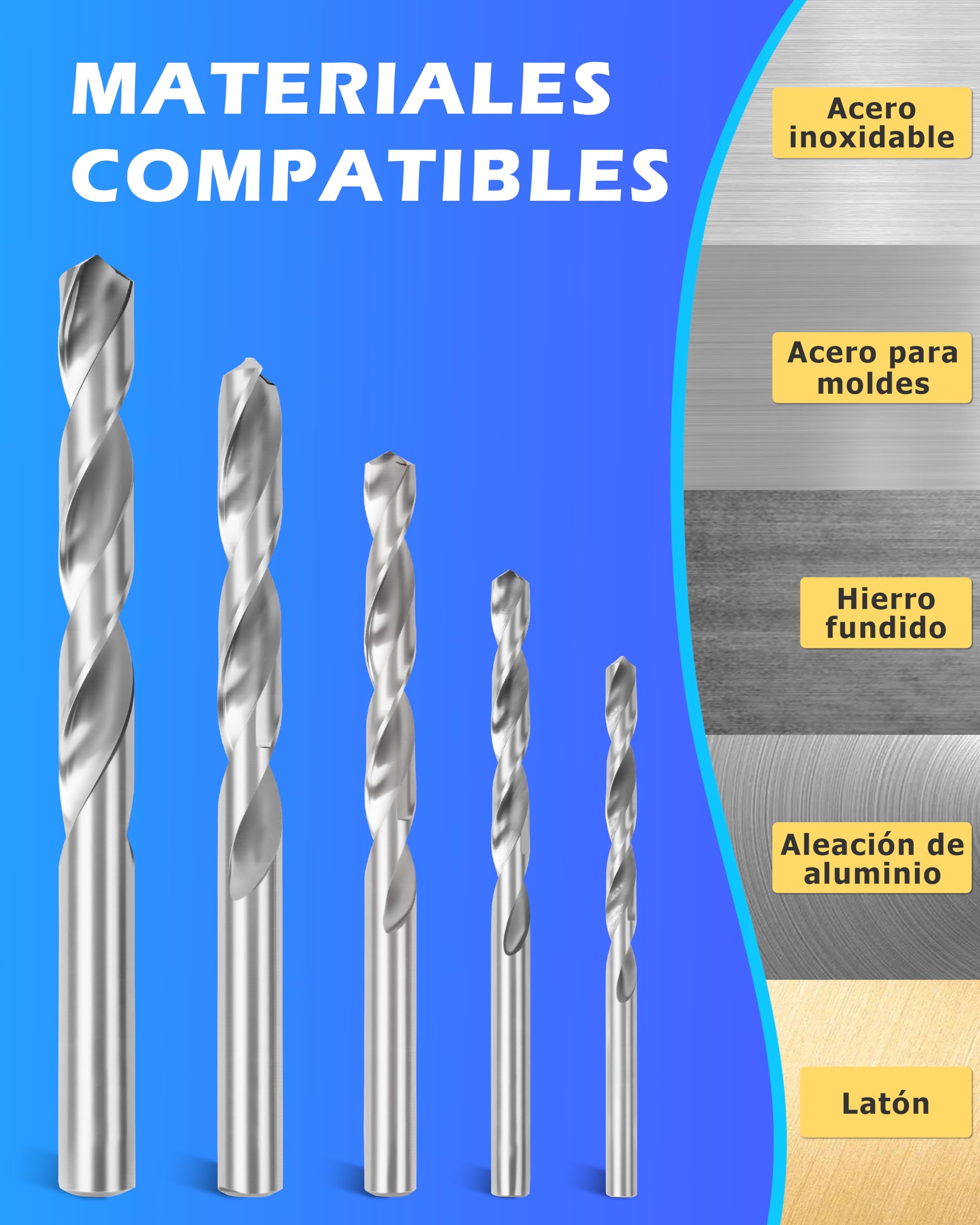 DAYUAN Juego de Reparación de Roscas Kit Helicoil 131 Piezas M5 M6 M8 M10 M12
