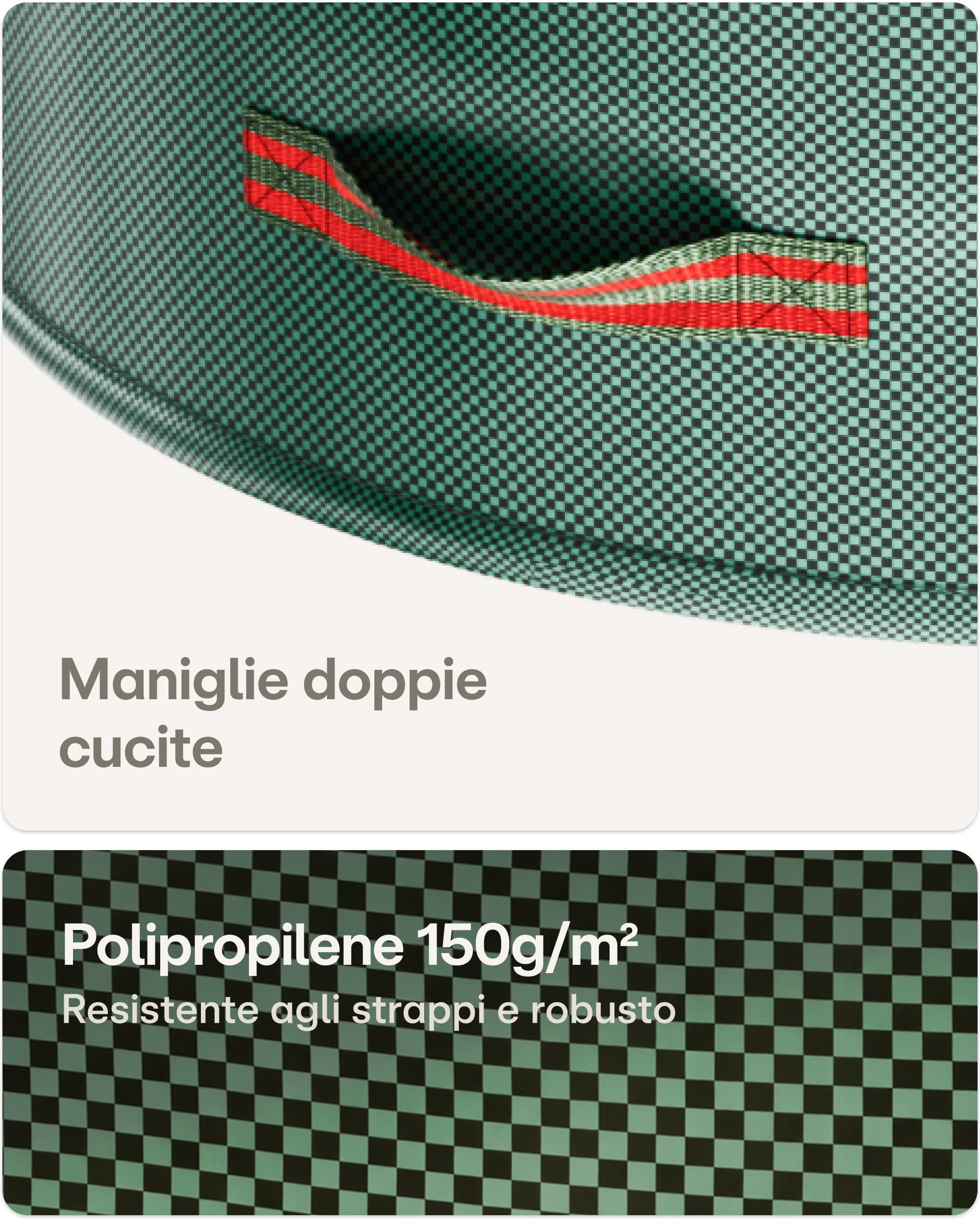 Praknu 3 Sacchi Giardinaggio 300 Litri con Coperchio a Zip - Sacchi Pieghevoli con 4 Maniglie Antistrappo - Sacco Giardino Raccogliere le Foglie - Sacco Erba Tagliata Giardino - Sacchi Giardino
