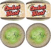 Vista 25 de JubileeYarn Hilo Ombré Blast - 220g/pastel Algodón Peso Bebé - Cripta de Hielo - 1 Pastel