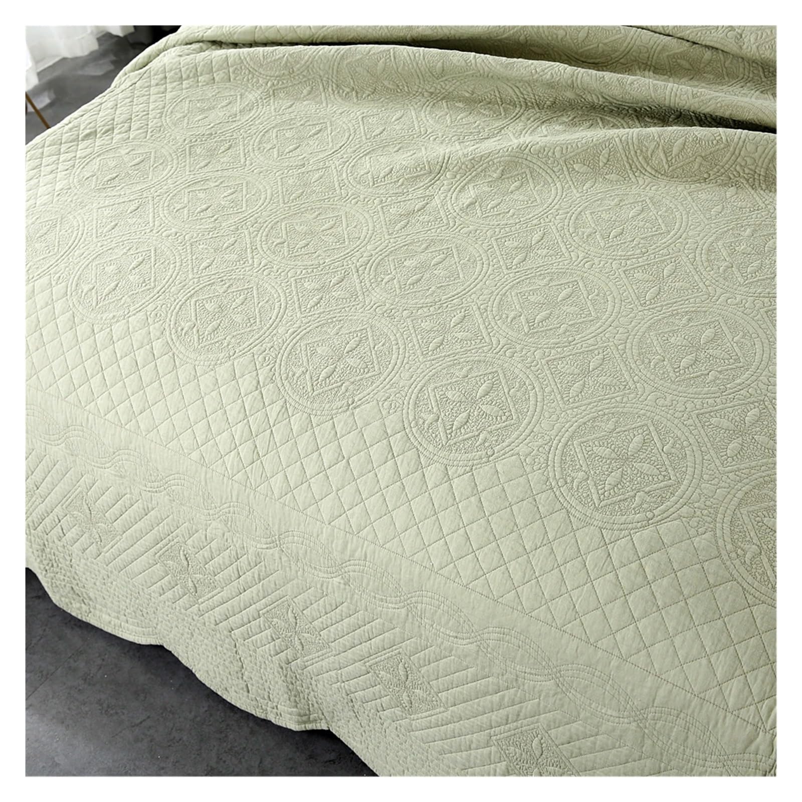 ADovz Copriletto in cotone 3 pezzi sul copriletto di lusso Biancheria da letto coppia trapunta set coprimaterasso coperta doppia copriletti e coperte,Lenzuola