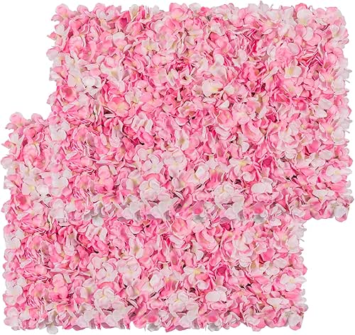 Flower Wall Panel Set, U'Artliens Artificial Wall Flower Backdrop 24x16