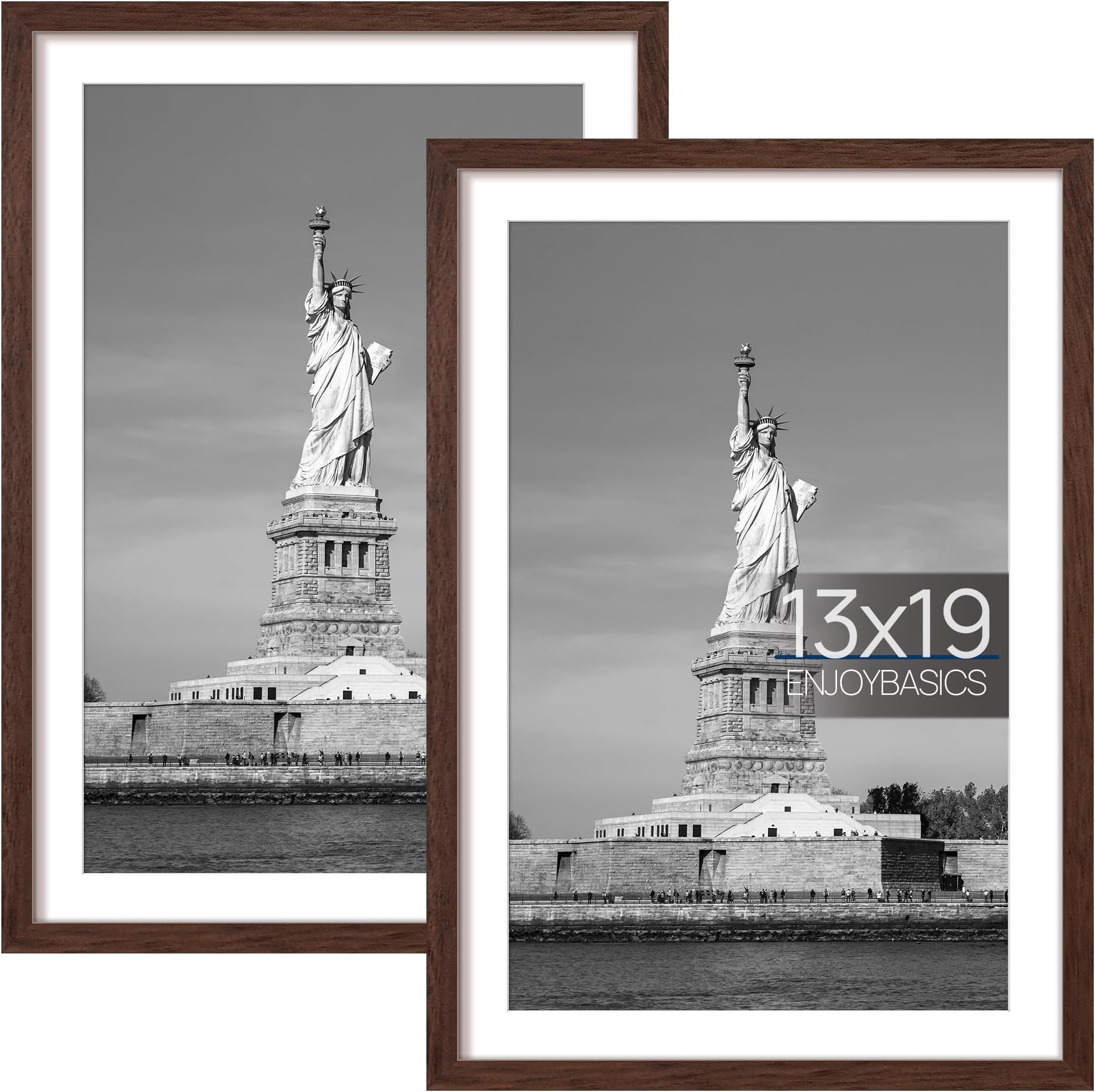 ENJOYBASICS2 Pack 13x19 Picture Frame, Brown