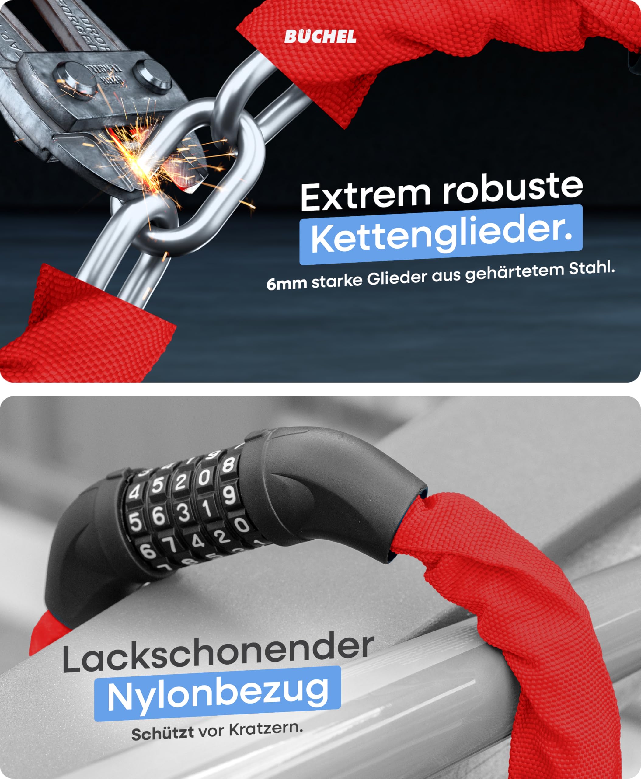 extrem leichtes fahrradschloss Büchel Sekura 90 cm mit 5-Zahlen-Code - Kettenschloss Kinder & Erwachsene mit Großem Zahlenfeld & Nylonbezug 🥇 Modelle, 1 klarer adidas260350 Farbe:stars soft pink glossy