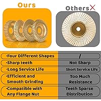 Vista 3 de Juego de 4 discos de tallado de madera para amoladora angular para accesorios de 4 o 4 1/2 pulgadas, herramienta de tocón, accesorios de rueda