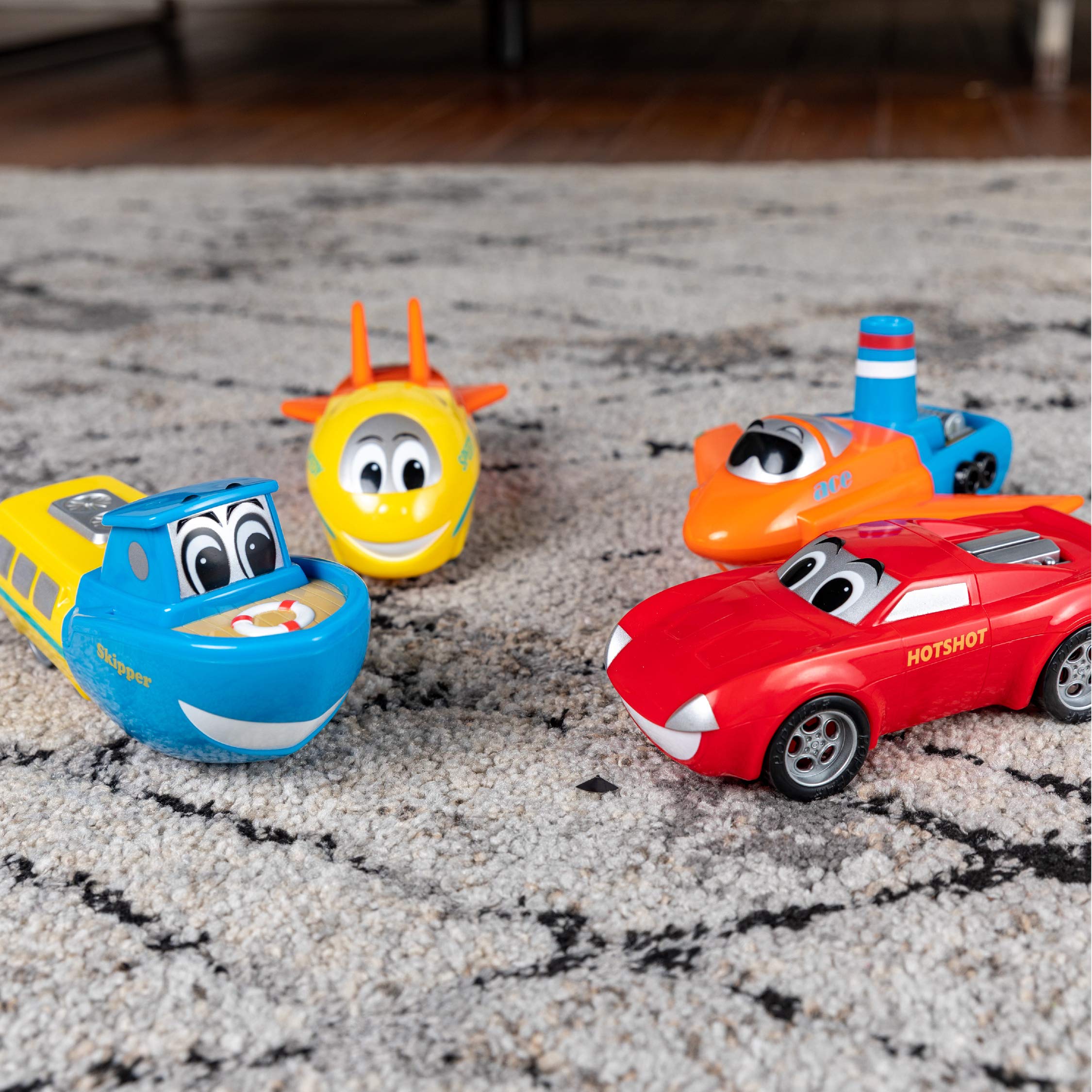 Mix or Match Vehicles Junior, juego de juguete magnético, 8 piezas 7