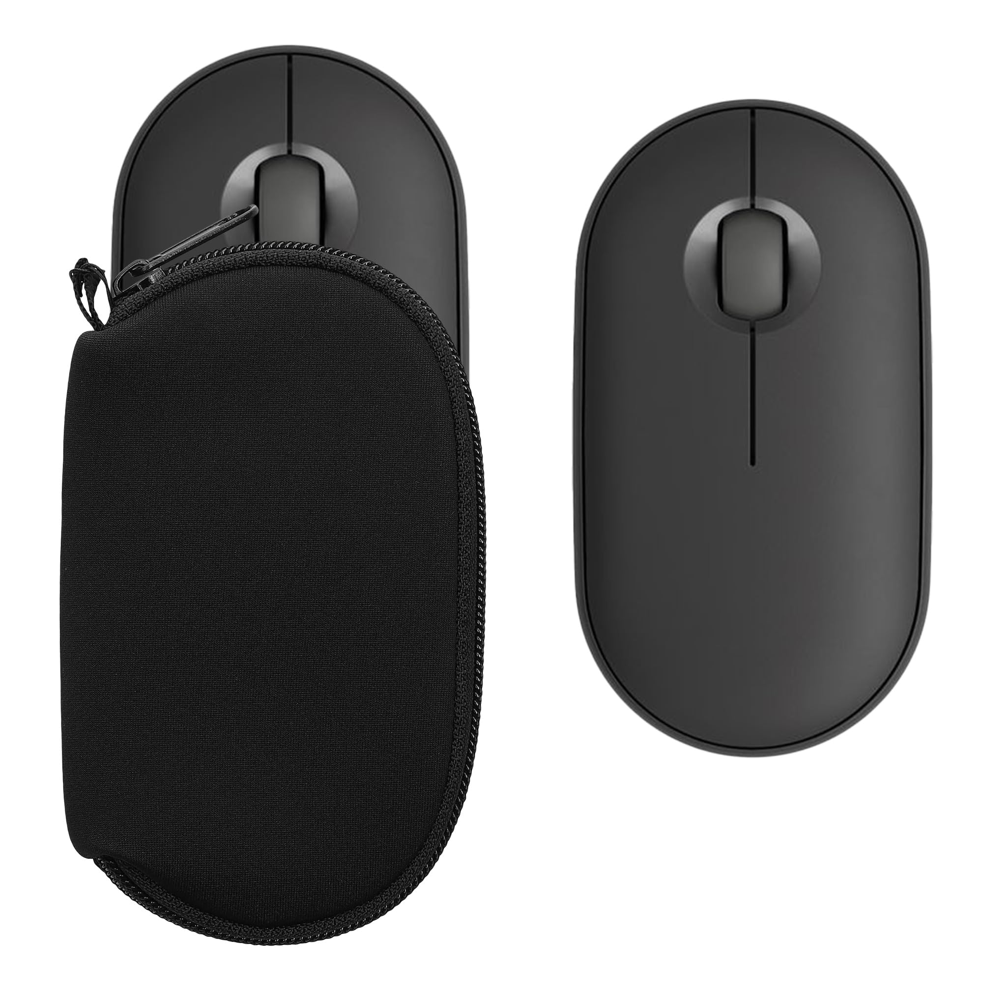 kwmobile Custodia Mouse Wireless Compatibile con Logitech Pebble Mouse 2 M350s / M350 - Custodia Neoprene Mouse - Astuccio Porta Mouse PC Gaming nero