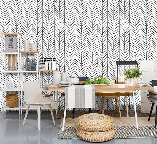 Miniatura 3 de Papel tapiz de rayas de madera para despegar y pegar, papel tapiz autoadhesivo extraíble, papel adhesivo fácil de limpiar, decoración del hogar,