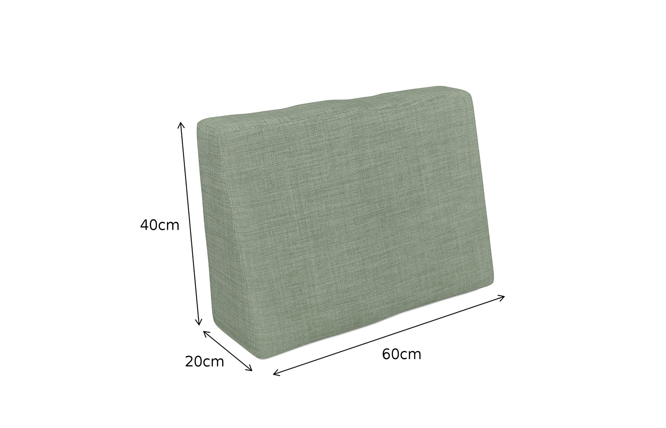 POKAR Euro Pallet Seating Set of 2: 1x seat cushion 120x80cm + 1x back cushion 120x40cm, cold foam, removable covers, Home Garden Furniture DIY, indoor outdoor pillow, without pallets, Beige — view 270