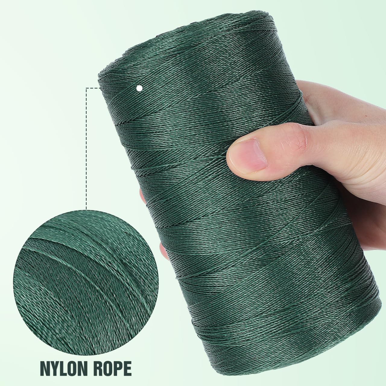 Garneck 1 rouleau de fil de réparation pour filets de pêche, fil de pêche en nylon tressé, 20 lb